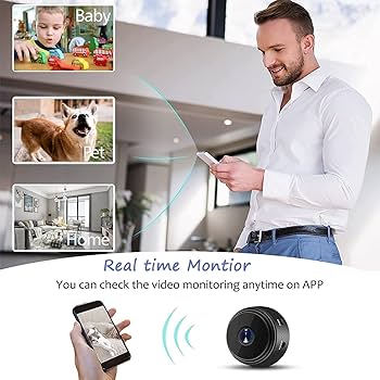 1080P HD Mini WiFi Camera for Home Office Included Sound Detector and Night Vision