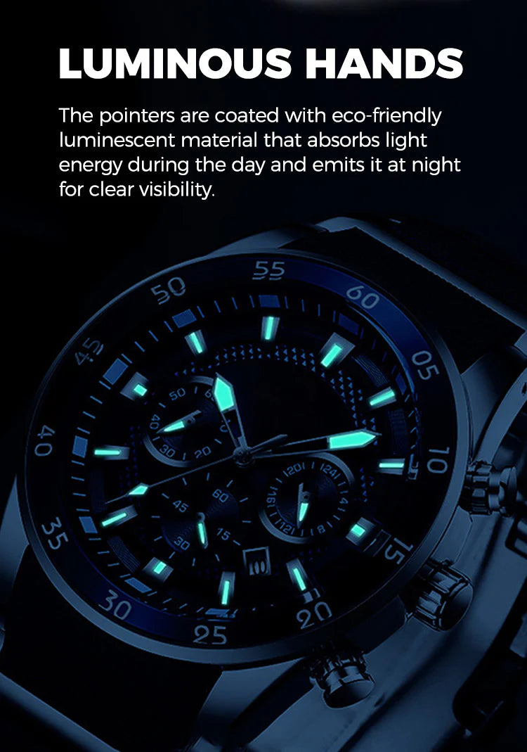 💎Men's Waterproof Multifunctional Quartz Watch