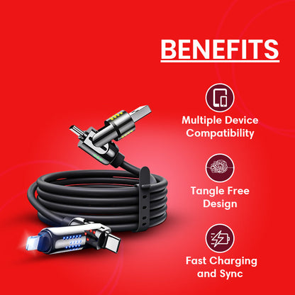 4 in 1 Multi USB Charging Cable(Buy 1 Get 1 Free)