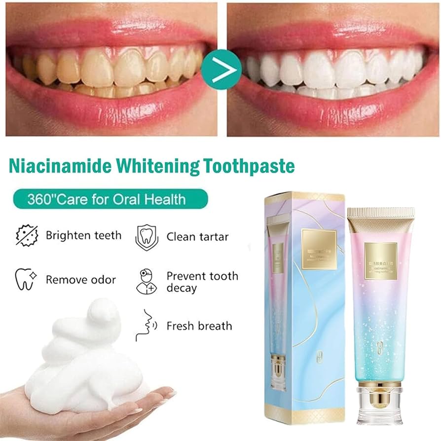 🦷 Niacinamide Whitening Toothpaste - For Healthier, Whiter Teeth!
